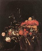 HEEM, Jan Davidsz. de Still-Life with Fruit, Flowers, Glasses and Lobster sf oil painting on canvas